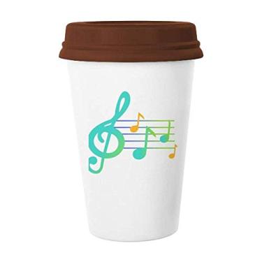 Imagem de Caneca de cerâmica Fluorescence Musical Mark Caneca de café Copo de cerâmica