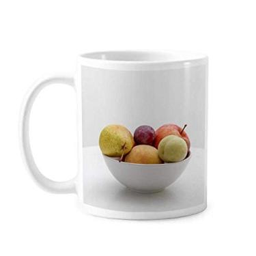Imagem de Caneca de cerâmica com foto de frutas temperadas frescas Caneca de cerâmica para café e porcelana