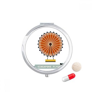 Imagem de Caixa de comprimidos Singapore Flyer Landmark com compartimento para armazenamento de medicamentos