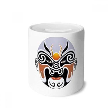 Imagem de DIYthinker Caixa colorida para dinheiro Huarongdao com cabeça facial de Pequim, porta-moedas de cerâmica, presente de cofrinho