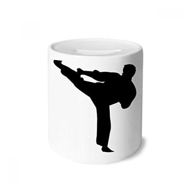 Imagem de DIYthinker Caixa de dinheiro Shaolin Kung Fu com padrão de cultura chinesa caixa de cerâmica porta-moedas presente de cofrinho