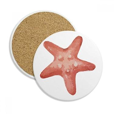 Imagem de Caneca de porta-copos com ilustração vermelha Starfish Marine Life