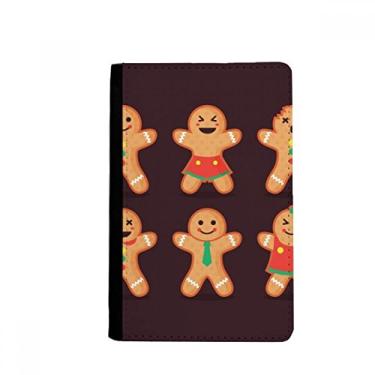Imagem de Biscoito de gengibre masculino com porta-passaporte de Natal Notecase Burse capa carteira porta-cartões