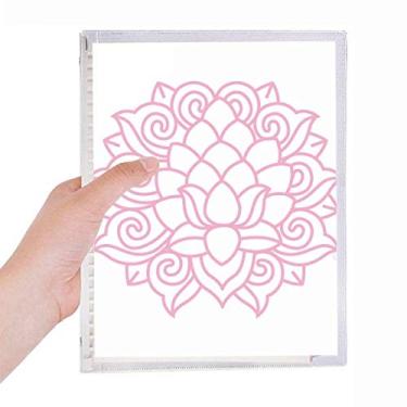 Imagem de Caderno de folhas soltas com folhas de lótus e flores de lótus