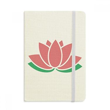 Imagem de Caderno de flores com folha de lótus e flor de lótus oficial em tecido capa dura