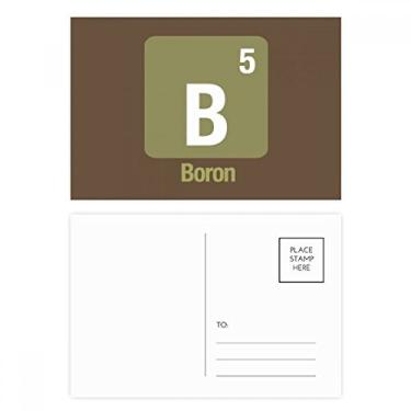 Imagem de B Boron Conjunto de cartão postal ciência elemento químico cartão de felicitações de aniversário