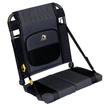 Imagem de GCI Outdoor Assento de canoa SitBacker | Cadeira dobrável portátil com suporte ajustável para as costas — Preto
