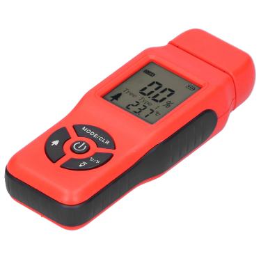 Imagem de Testador de Umidade de Madeira, Medidor de Umidade de Desempenho Estável, Analisador de Umidade de Madeira, Display LCD Digital de Alta Definição para Empreiteiros Medir Madeira (Vermelho)