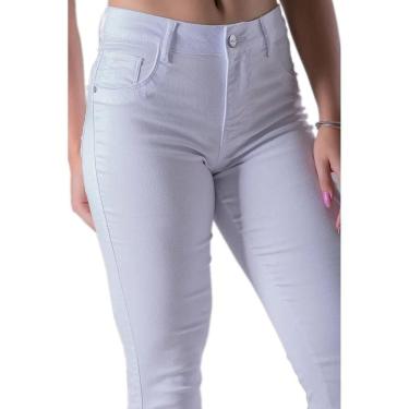 Imagem de Calça Bivik Jeans Cigarrete Branco - Feminino