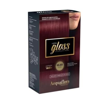 Imagem de Acquaflora 66.60 Vermelho Granada Kit Coloracao Hidra Gloss