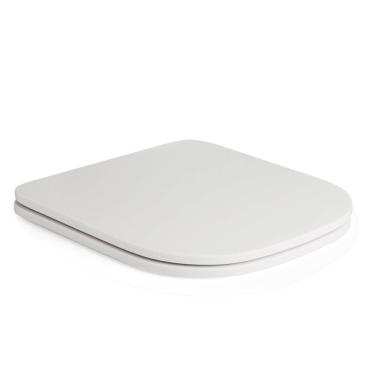 Imagem de Assento Sanitário Poliéster Antibacteriano Quadra Branco para vaso Deca