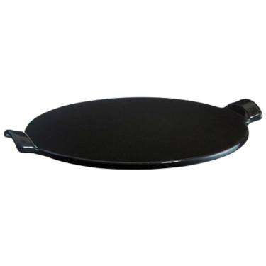Imagem de Pedra Refratária Redonda para Pizza Emile Henry em Cerâmica 37 cm - Preta