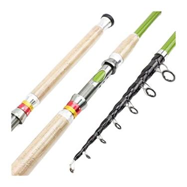 Imagem de Vara de pesca telescópica vara de pesca telescópica cabo de madeira de carbono vara giratória carpa extra pesada vara de pesca 2,1 m 2,4 m 2,7 m 3,0 m 3,6 m vara de pesca telescópica (tamanho: 3,0 m)