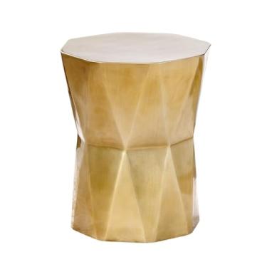 Imagem de Mesas de canto cantos de borda geométrica, mesa lateral de café para sala de estar, decoração criativa lazer mudança varanda canto cais mesas laterais quarto (cor: A)