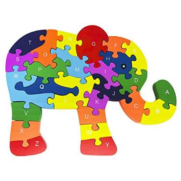 Imagem de Quebra-cabeça Infantil Elefante em Madeira MDF c/ 26 pcs, Toy Mix.