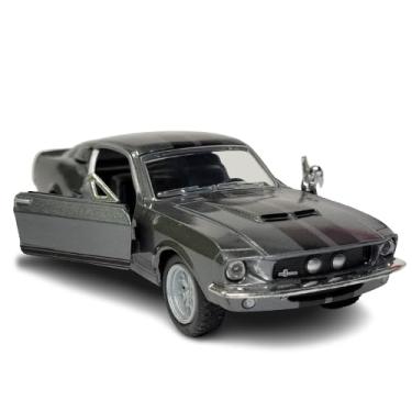 Imagem de Miniatura Carrinho de ferro Miniatura 1967 Shelby carrinho de metal esportivo abre as portas (Cinza)
