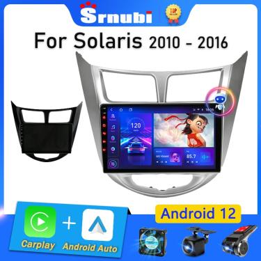 Imagem de Srnubi-Android 12 Rádio do Carro para Hyundai Solaris Verna Accent 1  2010-2016  leitor multimídia
