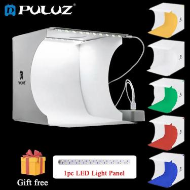 Imagem de Puluz 20*20cm mini dobrável estúdio difusa caixa suave fotografia lightbox preto branco fundo foto
