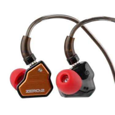 Imagem de Linsoul 7Hz x Crinacle Zero:2 monitor auricular, IEM com driver dinâmico de 10 mm atualizado, fones de ouvido com fio fones de ouvido para jogos com cabo OFC (Laranja, Sem microfone)