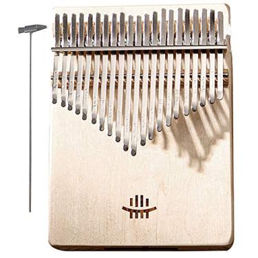 Imagem de Piano de polegar Kalimba portátil de 21 teclas Marimba, piano de dedo Mbira Sanza, instrumento de música de teclado de percussão de dedo, com martelo de afinação, (18 cm x 13 cm) Fengmu