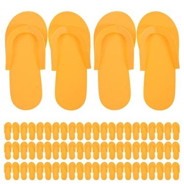 Imagem de PAREKS 36 pares de Chinelo Pantufa Descartável de Espuma Vinílica Acetinada para Pedicure Antiderrapante para Spa Praia Cor Aleatória362, Uma Cor, One Size
