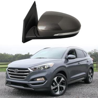 Imagem de Espelho retrovisor de carro adequado para Hyundai Tucson 2015-2019 Conjunto de espelho lateral do motorista para Hyundai Tucson acessórios ajuste de lente elétrica, luz de seta