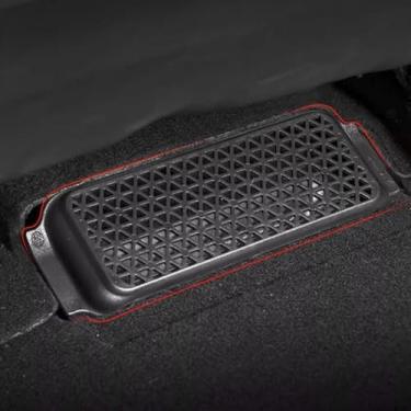 Imagem de AUXIRACER Capa de ventilação Tesla Model 3, tampa à prova de poeira da saída de ar do carro ABS sob o assento, protetor de grade de ventilação sob o assento, capa de saída de ar condicionado, máscara