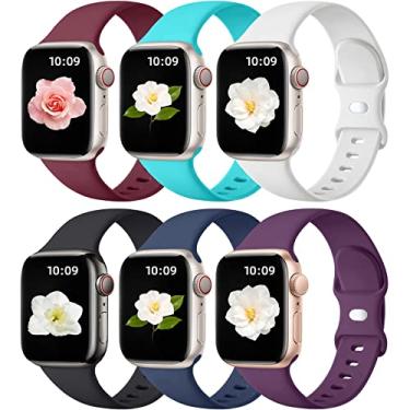 Imagem de Maledan Pulseiras esportivas de 38 mm, 40 mm, 41 mm, 42 mm, 44 mm, 45 mm, 46 mm e 49 mm, compatíveis com Apple Watch Ultra, SE, séries 11/10/9/8/7/6/5/4/3, acessórios