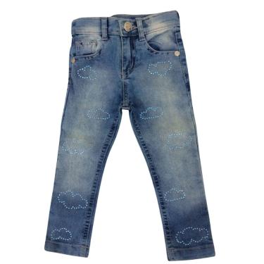 Imagem de Calça jeans infantil skinny menina Mon Sucrê azul