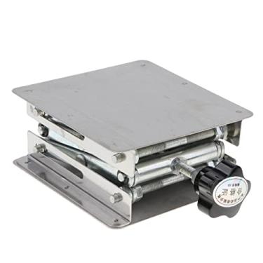 Imagem de Suporte de plataforma de elevação de aço para laboratório - suporta vidraria em uma altura estável - alcance de elevação de 150 mm - ferramenta essencial para trabalho de laboratório - aço inoxidável