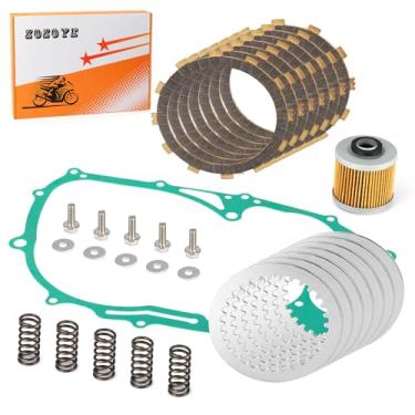 Imagem de Kit de parafuso e junta de mola de placas de fricção de embreagem resistente para Yamaha XVS650 V-star 650 1998-2016