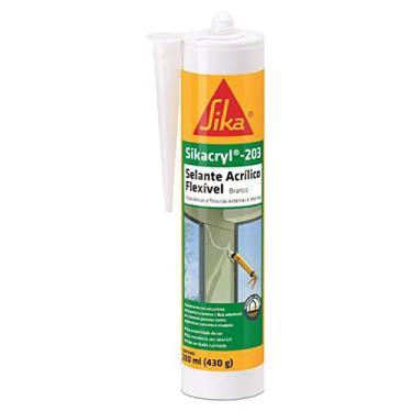 Imagem de Sika - Selante acrílico flexível - Sikacryl-203 branco - Para trincas e fissuras - Uso...