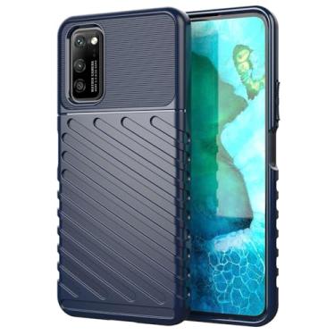 Imagem de Capas para Honor V30 Pro.Caso básico,Botão de pressão flexível / 360 ° Proteção completa,Sensação arenácea