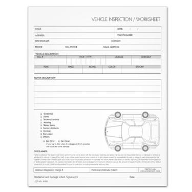 Imagem de NextDayLabels - Planilha de inspeção de veículos para transportadores automotivos, pacote com 2 peças