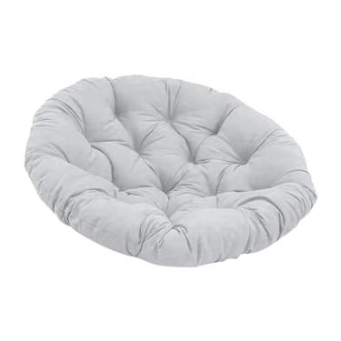 Imagem de Baoblaze Almofada para Cadeira Papasan, Almofada para Cadeira de Ovo de 20 Polegadas (apenas Almofada), Tapete Multifuncional para Cadeira de Jardim para, Cinza claro, Tamanho real