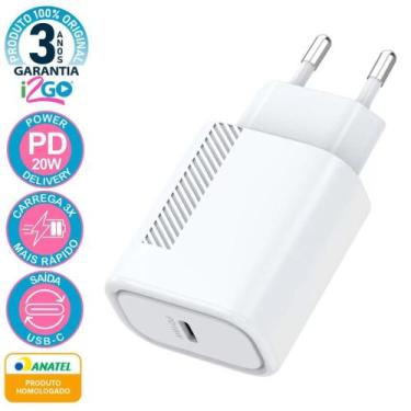 Imagem de Carregador de Celular Ultra Rápido Power Delivery 20W 1 USB-C i2Go Pro