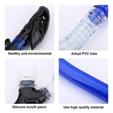Imagem de Snorkel Totalmente Seco Com Bocal de Silicone, Válvula Ge de Sentido único para Mergulho e Natação, Tubo Preto para Respirar Facilmente (Acoutoe5u6w1xrh4-03)