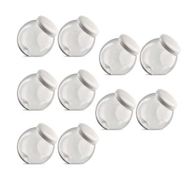 Imagem de Kit 10 baleiros 1000ml tampa branca plástico - Bandeirante
