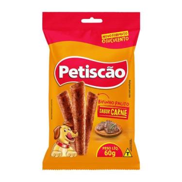 Imagem de Bifinho Mastigável Petiscão Palito Sabor Carne 60g