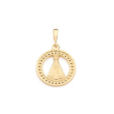 Imagem de Pingente banhado ouro 3x 24k 18k e 22k feminino nossa senhora aparecid