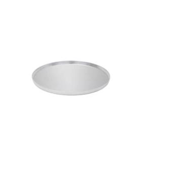 Imagem de Assadeira Para Pizza Forma Redonda Baixa Bandeja Alumínio Polido Certi