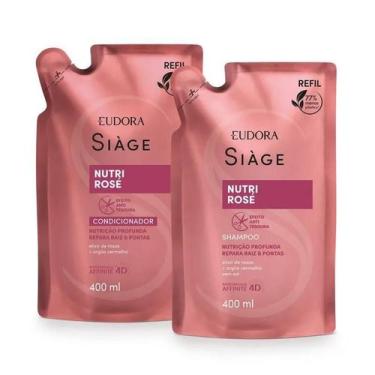Imagem de Kit Refil Eudora Siàge Nutri Rose Shampoo + Condi 400ml