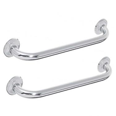 Imagem de Alça de Apoio Banheiro Inox Barra 40cm Idoso Cadeirante Deficiente Ace
