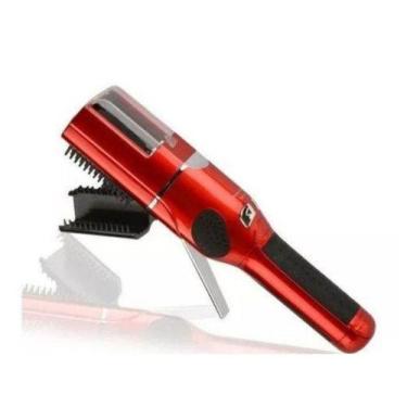 Imagem de Escova Removedora De Pontas Duplas De Corte Bordado Vermelha, Bivolt, 