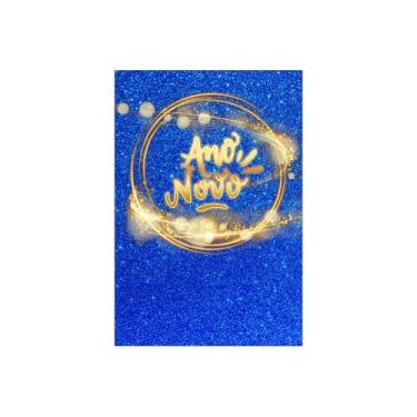 Imagem de Painel De Festa Vertical 1,50 x 2,20 - Ano Novo Azul com Dourado 019 -