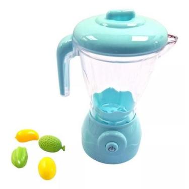 Imagem de Mini Liquidificador Brinquedo Cozinha Vitaminas Gira Com Frutas.AZ - T