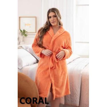 Imagem de Roupão De Banho Microfibra Camesa Unissex Cores Adulto Único - Enxovai