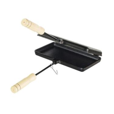 Imagem de Sanduicheira Pão de Forma Dupla Ferro Fundido Santana 20x11 Cm