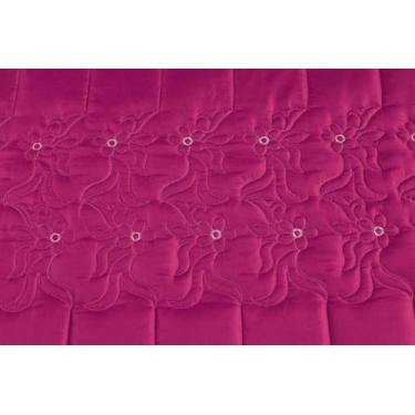 Imagem de Colcha Casal com bordado sofisticado - Cristane Bordados, pink
