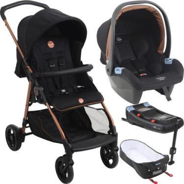 Imagem de Carrinho Moises Bebe Conforto Base ISOFIX Burigotto Lui Cobre